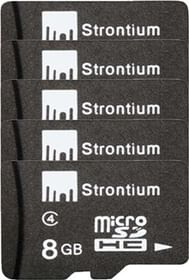 Strontium 8 GB Micro SD Card Class 4 (Pack of 5)