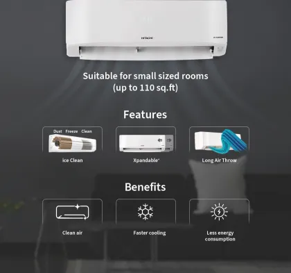 Hitachi 3400SXL RAS.D312PCBIBS 1 Ton 3 Star 2025 Inverter Split AC