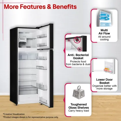 LG GLT2826XWOB 276 L 2 Star Double Door Refrigerator