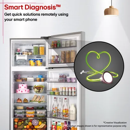 LG GLT3836SNPZ 380 L 3 Star Double Door Refrigerator