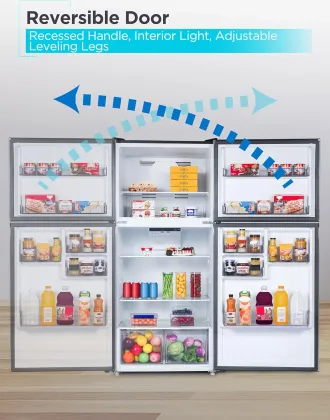 BLACK+DECKER BR2010JB 20.1 Cu Ft Double Door Refrigerator