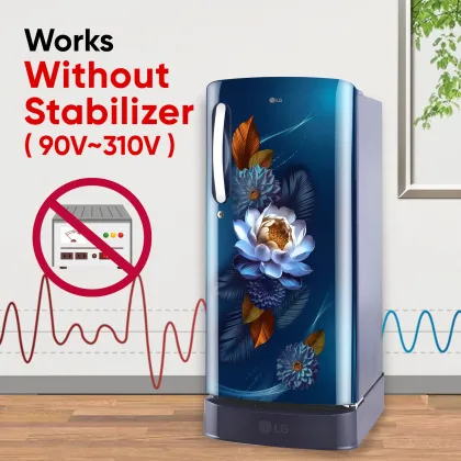 LG GLD1956ZABW 185 L 5 Star Single Door Refrigerator