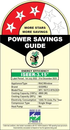 Godrej WFC 18UTC3 WYA 1.5 Ton 3 Star 2025 Window AC