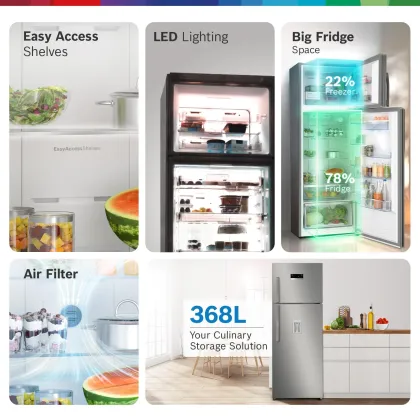 Bosch CTC39S03DI 368 L 3 Star Double Door Refrigerator