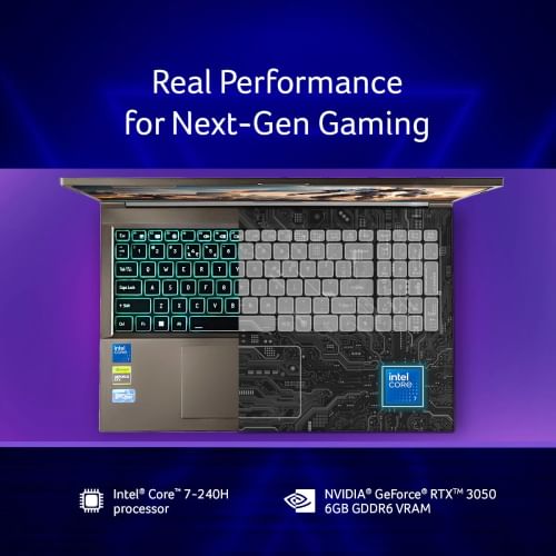 Acer Aspire 7 A715-79G UN.U2KSI.006 Gaming Laptop (Intel Core 7 240H/ 16GB/ 512GB SSD/ Win11 Home/ 6GB Graph)