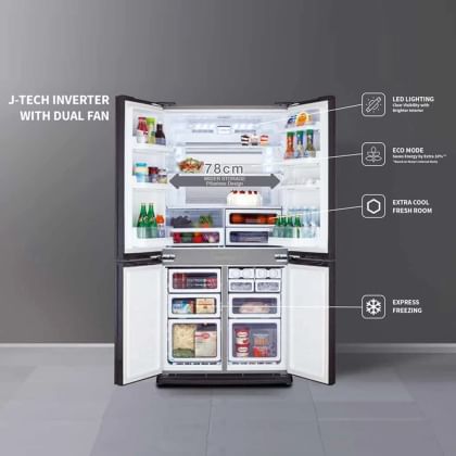 Sharp SJEP70FSLEC 678 L French Door Refrigerator