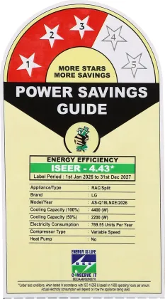 LG AS-Q18LNXE 1.5 Ton 3 Star 2026 Inverter Split AC