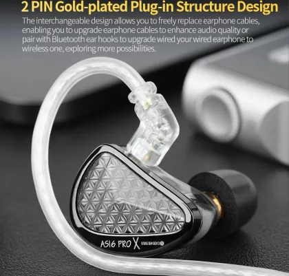KZ AS16 Pro X Wired Earphones (Without Mic)