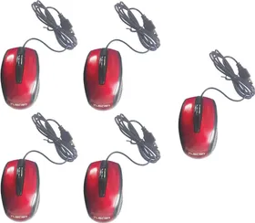 Tuscan 5 Pcs TSC-127 Wired Optical Mouse (USB 2.0)