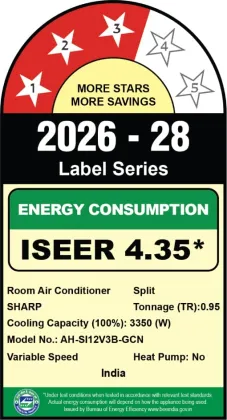 Sharp AH-SI12V3B-GCN 1 Ton 3 Star 2026 Inverter Split AC