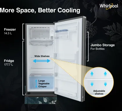 Whirlpool 215 IMPRO GD ROY 4S Inv Silvia 192 L 4 Star Single Door Refrigerator