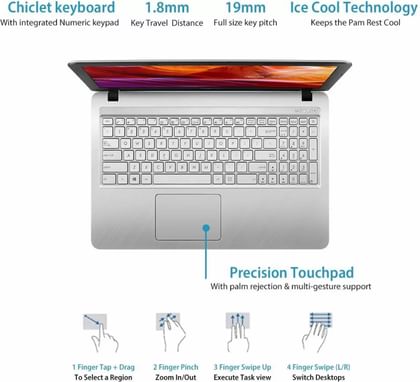 Asus VivoBook X543MA-GQ1358T Laptop (Celeron Dual Core/ 4GB/ 256GB SSD/ Win10 Home)