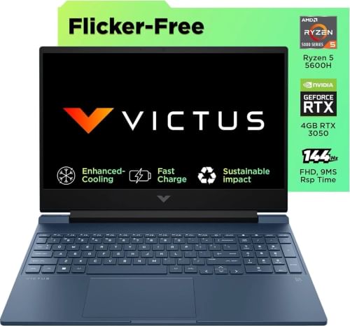 HP Victus 15-fb0178AX Gaming Laptop (AMD Ryzen 5 5600H/ 16GB/ 512GB SSD/ Win11/ 4GB Graph)