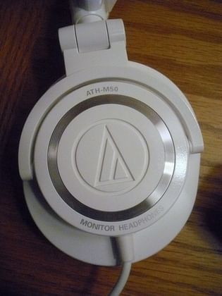 Audio Technica ATH-M50WH Professional Studio Monitor with Coiled Cable Wired Headphones (Over the Head)