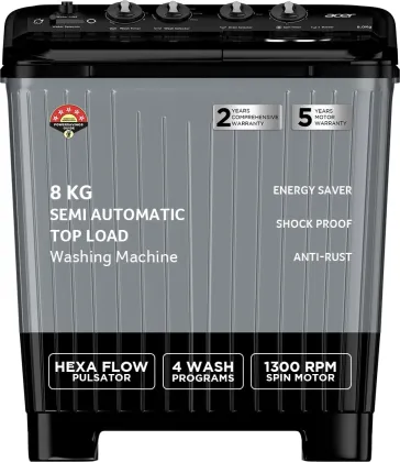 Acer AR80SAMBGL124D 8 Kg Semi Automatic Washing Machine