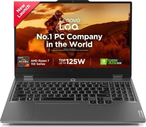 Lenovo LOQ 15AHP9 83DX00HXIN Gaming Laptop (AMD Ryzen 7 155/ 16GB/ 512GB SSD/ Win 11/ 6GB RTX 3050)