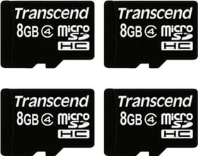 Transcend Pack Of 4 - Transcend 8 Gb Micro Sdhc Memory Card Class 4