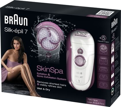 Braun Silk-epil 7 Skin Spa SE7951 Epilator For Women