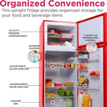 Frigidaire EFR786-RED 7.5 Cu Ft Double Door Refrigerator