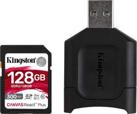Kingston Canvas React Plus 128GB USB 3.2 Class 10 Memory Card