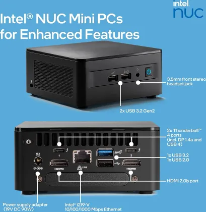 Intel NUC 12 NUC12WSHi5 Mini PC (12th Gen Core i5/ 16 GB RAM/ 1 TB SSD/ Win 10) - image 3