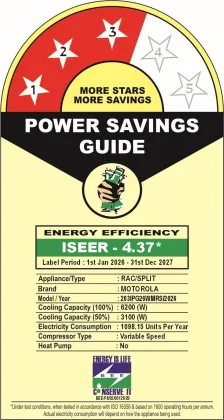 Motorola 203IPG26WMRS 2 Ton 3 Star 2026 Inverter Split AC