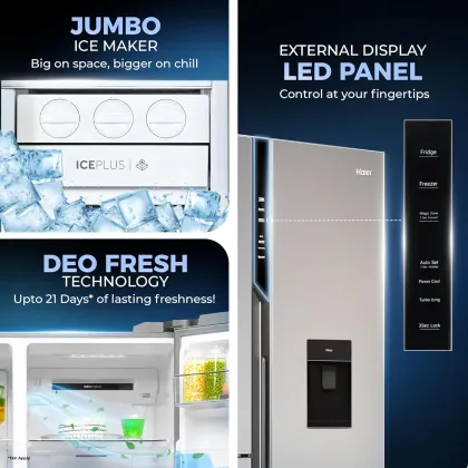 Haier HRT-683WISU1 592 L Side by Side Refrigerator