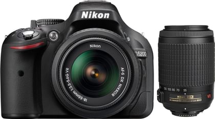 Nikon D5200 (with AF-S 18 - 55 mm VR Kit + Nikon AF-S DX VR Zoom-Nikko DSLR Camera)