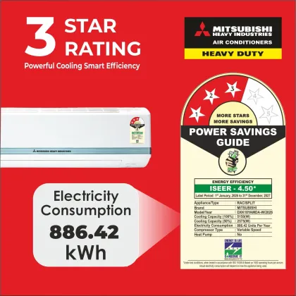 MITSUBISHI DXK18YAMDA-W 1.5 Ton 3 Star 2026 Inverter Split AC