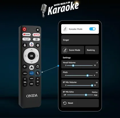 Onida Nexg Karaoke Series 55 inch Ultra HD 4K Smart QLED TV (Q55UGI120)