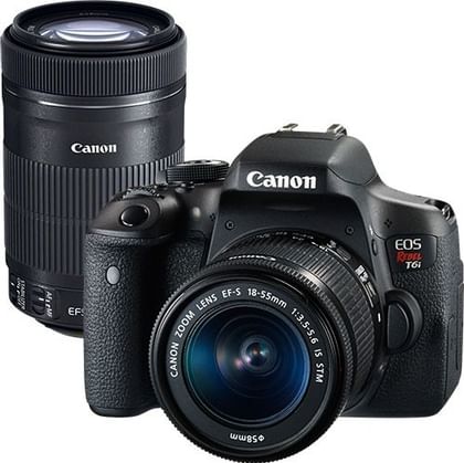 Canon EOS Rebel T6i DSLR Camera (EF-S 18-55mm + 75-300mm Lens)