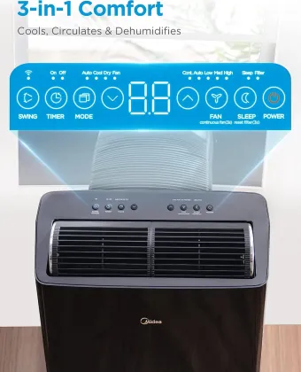 Midea MAP14S1TBL 14000 BTU 115V Portable AC
