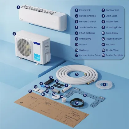 Della ‎048-TP-9K1V-23S 9000 BTU 115V Inverter Split AC