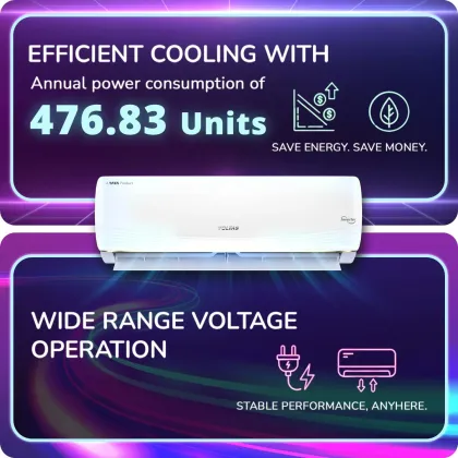Voltas 125INV Vertis Ai Zest Gold 1 Ton 5 Star Inverter Split AC