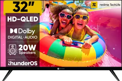 Realme TechLife 32HDSQRWWTQ 32 inch HD Ready Smart QLED TV