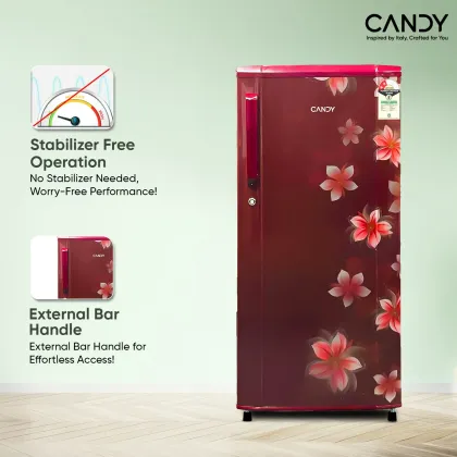 Candy CSD1952RS 185 L 2 Star Single Door Refrigerator