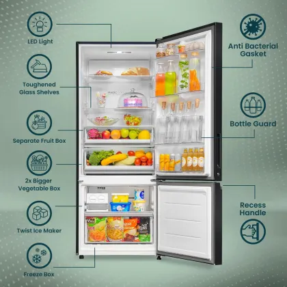 Haier HRB-3752PKG-P 325 L 2 Star Double Door Refrigerator
