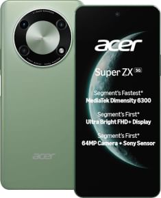 Acer Super ZX 5G  (6GB RAM + 128GB) vs Poco M6 Plus 5G