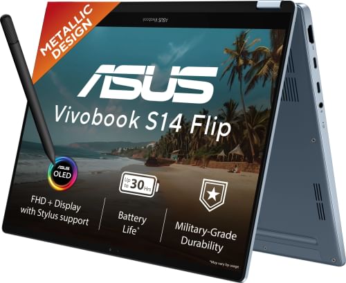 Asus Vivobook S14 Flip OLED (2026) TP5408QA-U2093WS Laptop (Qualcomm Snapdragon X/ 8GB/ 512GB SSD/Win11)