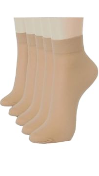 QRAFTINK Pack of 5 Skin Ultra-Thin Skin Socks for Women/Girl's with Thumb