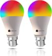 zunpulse WiFi Enabled 16 Million Colours B22 Round LED Smart Bulb (10W, Multicolour) -Pack of 2