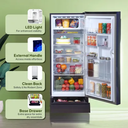 Haier HRD-2105PMD 190 L 5 Star Single Door Refrigerator