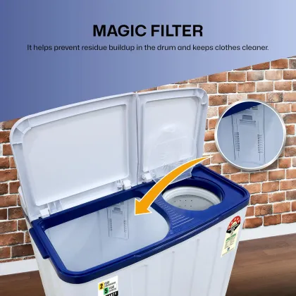 VW Pure Wash 7.5 kg Semi Automatic Washing Machine