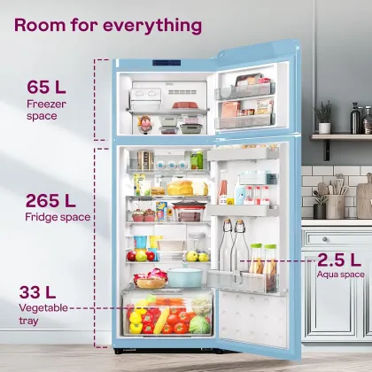 Godrej RT EONINSPIRE 366BN HCIT IC BL 330 L 2 Star Double Door Refrigerator