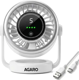Agaro Regal 6 inch 4 Blade Rechargeable Table Fan