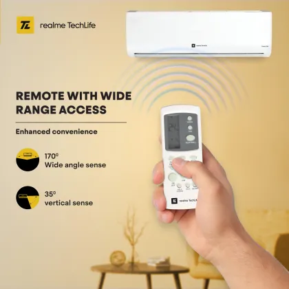 Realme TechLife 103IPG24WRS 1 Ton 3 Star 2024 Inverter Split AC