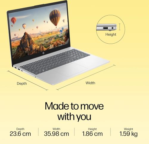 HP 15-fc0388AU Laptop (AMD Ryzen 5 7530U/ 8GB/ 512GB SSD/ Win11 Home)