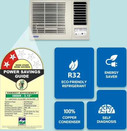 Blue Star WFA209LXU 0.8 Ton 2 Star 2026 Window AC