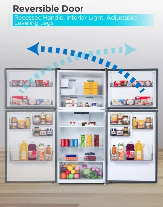 BLACK+DECKER BR2010JIMS 20.1 Cu Ft Double Door Refrigerator