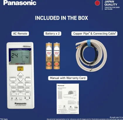 Panasonic CS/CU-EZ12CKYF 1 Ton 3 Star 2026 Inverter Split AC